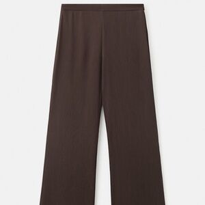 Satin straight-fit pants